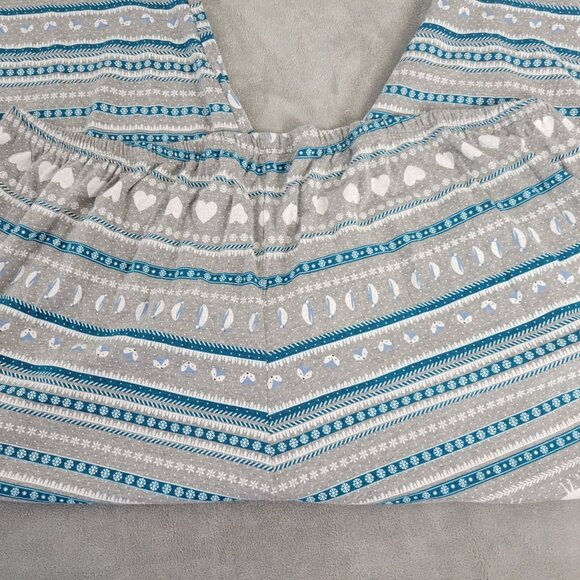 Dreams Co Womens Pajama Pants 6X Plus Cropped Winter Animals Gray NOV49E - Picture 5 of 7